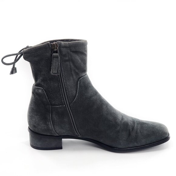 AQUATALIA Lisa Leather Suede Boots Weatherproof Ankle Slouch Boots - Picture 6 of 9